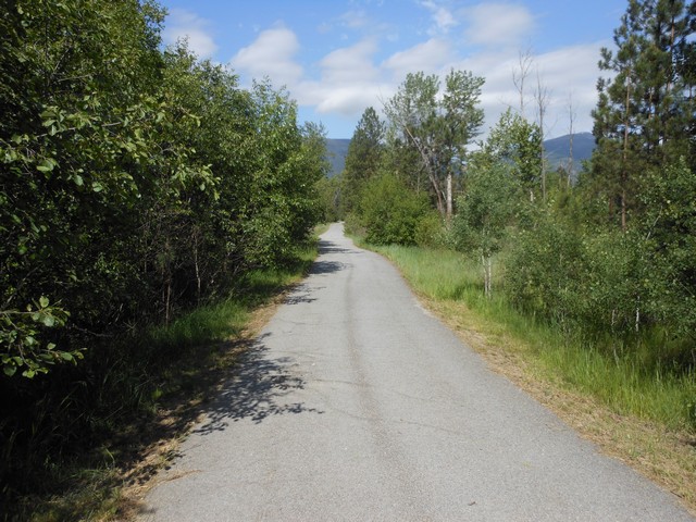 picture showing View of trail as it continues through the FAS site toward Florence.