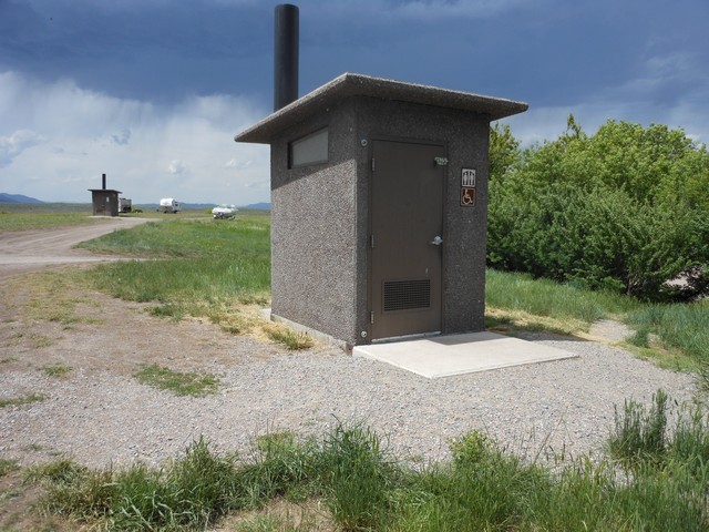 picture showing Both latrines located on upper portion of site.