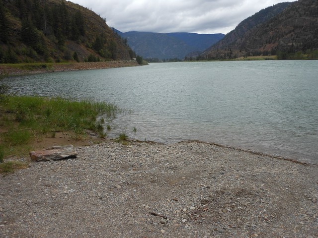 picture showing Looking downstream from ramp.