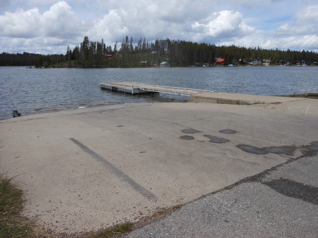 picture showing Boat ramp & dock located at the Red Bridge Access across the road from the Lodgepole Campground.