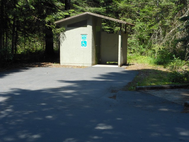 picture showing Accessible latrine across from campsite #1.