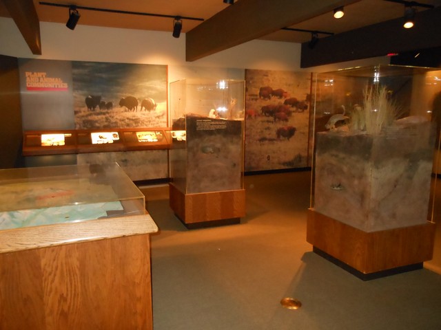 picture showing Exhibits inside the visitor center.