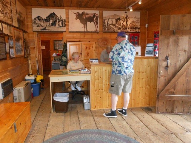 picture showing Inside the little visitor center.