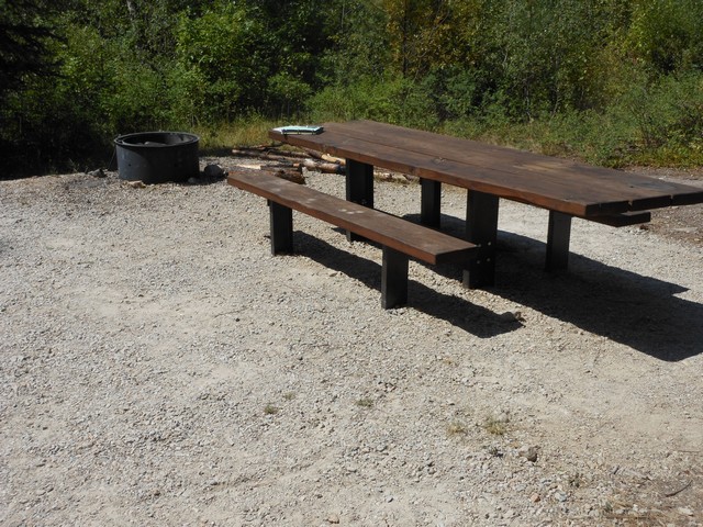 picture showing Accessible table & grill at campsite # 9.