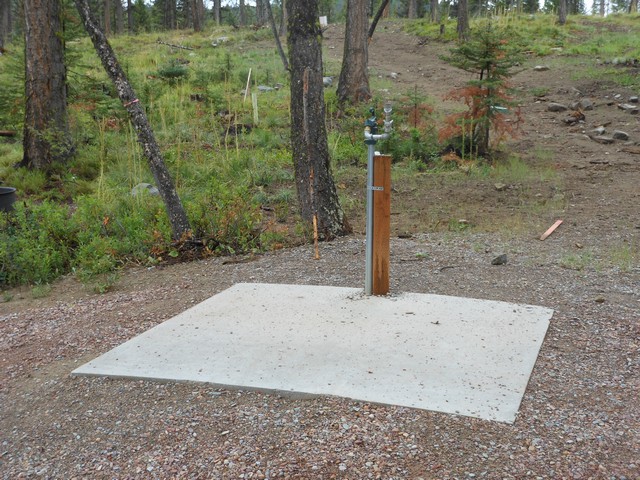 picture showing This water hydrant is about 30' from the closest picnic site.