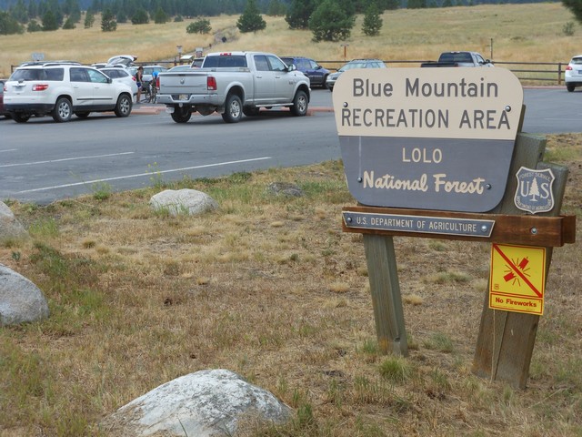 picture showing Newly redeveloped parking lot at trailhead.