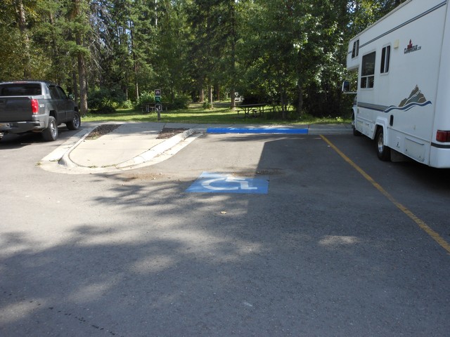 picture showing Accessible parking space in the day-use/picnic area. 