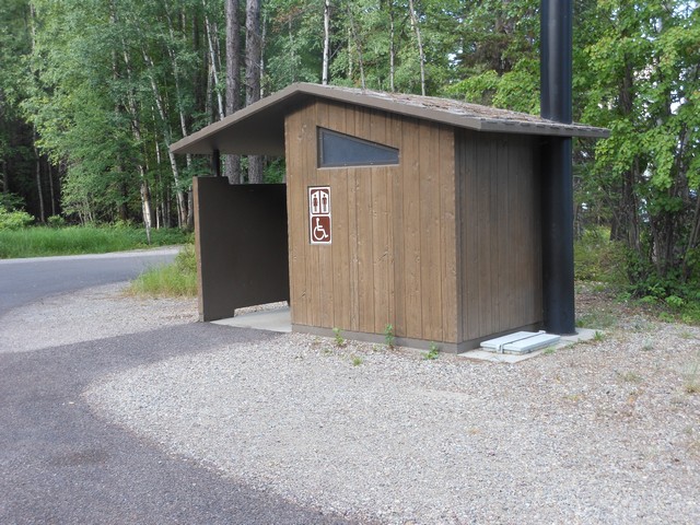 picture showing Accessible latrine at the boat launch area.