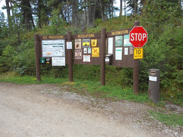 picture showing Kiosk & fee station to Emery Bay Campground.