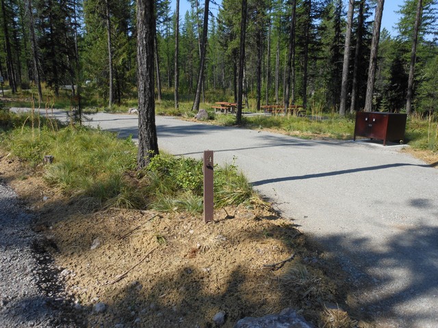 picture showing Even though it is not marked, campsite #4, a double pull through site, is accessible.
