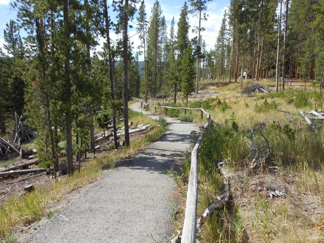 picture showing Extensive trail system throughout the recreation area.  For the trail leading to Maney Lake, the spot checking for slope revealed a max slope of 8.5%.