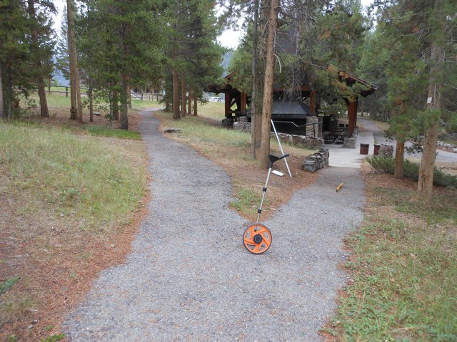 picture showing Paved trail system accessing the picnic shelter.