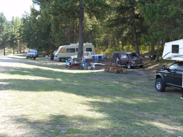 picture showing Campers on Labor Day weekend.  