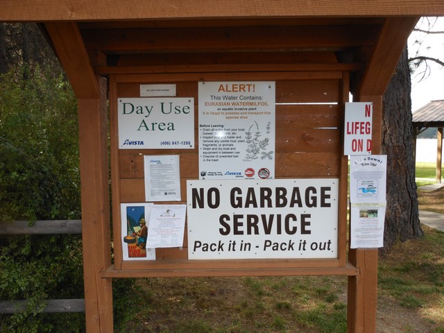 picture showing Kiosk with information posted.