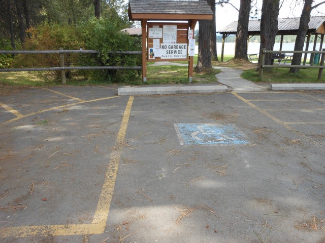 picture showing Marked parking space.
