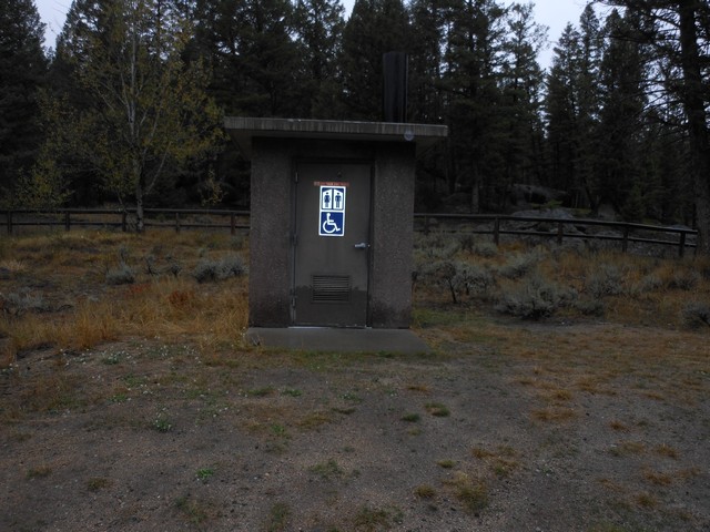 picture showing Accessible latrine adjacent to campsite #25.