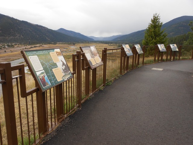 picture showing Accessible interpretive signs at the Milltown State Park Overlook.  Also, great views of the confluence area.