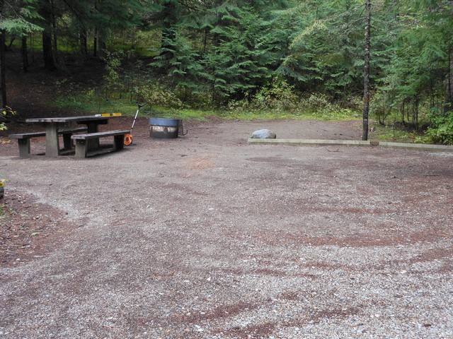 picture showing Campsite #2 does meet accessibility standards even though it is not designated.  
