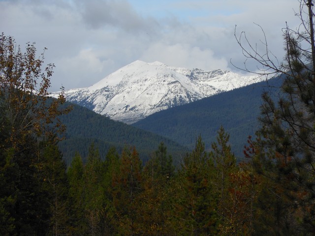 picture showing Snowcapped mountain view from the campground.