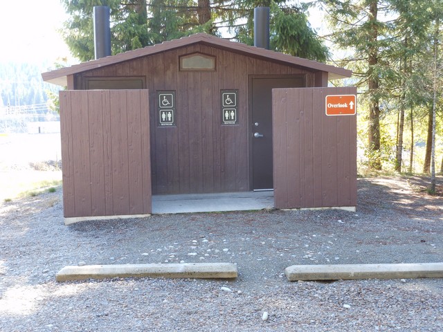 picture showing Accessible latrines located at the upper parking lot.
