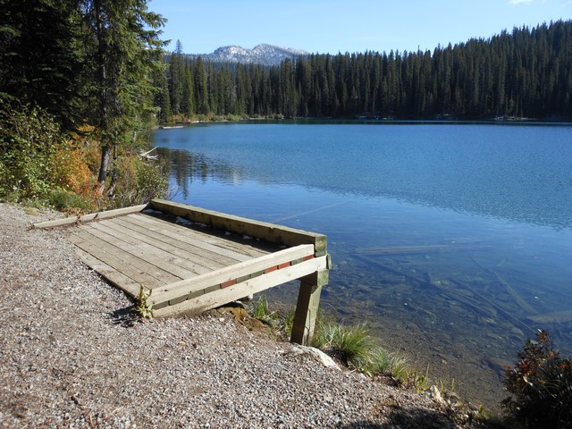 picture showing This is 1 of 2 fishing platforms accessible by the trail system.