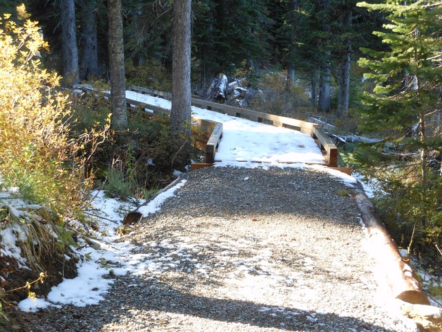 picture showing View of bridge and trail.  There are several bridges throughout the trail system.