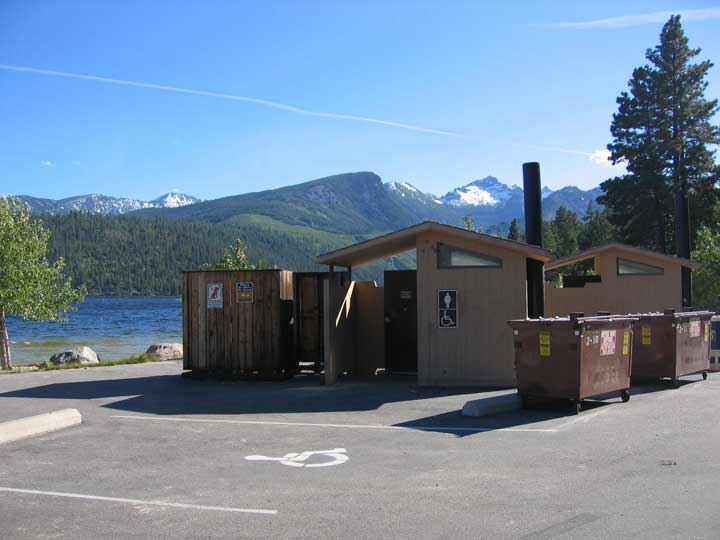 picture showing Accessible parking, restrooms and changing areas at Lake Como recreation area.