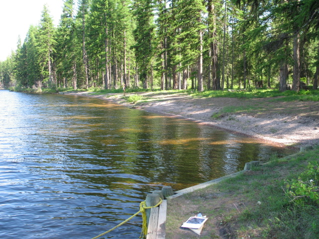 picture showing Large dedicated swimming area showing a gently sloped beach area. 