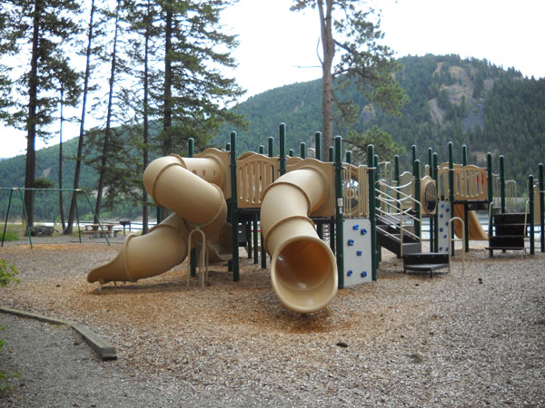 picture showing Playground near single picnic table area.