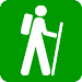 non-accessible hiking symbol